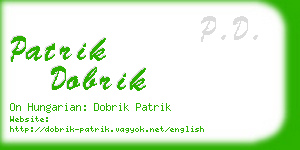 patrik dobrik business card